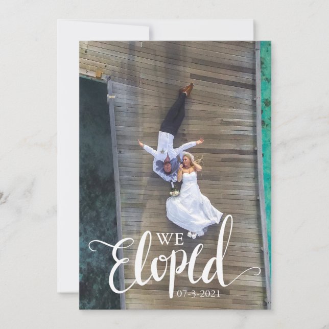 Personalisierte "We Elopement Announcement Card" Einladung (Vorderseite)