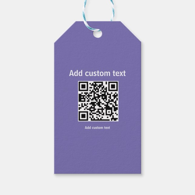 personalisierte Website mit QR-Code Geschenkanhänger (Vorderseite)