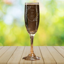 Personalisierte Wedding Champagne Flute