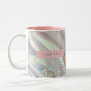 Personalisierte weiche irisierende Perlmutt-Schimm Zweifarbige Tasse