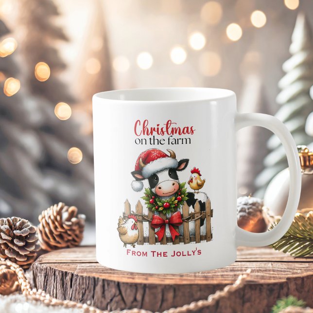 Personalisierte Weihnachten auf den Landtieren Kaffeetasse (Von Creator hochgeladen)