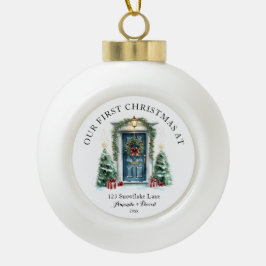 Personalisierte Weihnachten auf unserer neuen Zuha Keramik Kugel-Ornament