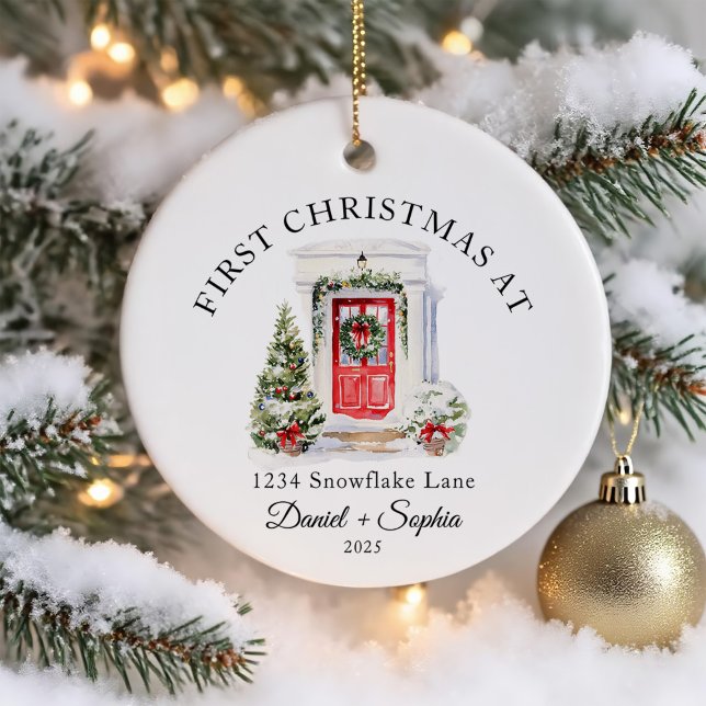 Personalisierte Weihnachten auf unserer neuen Zuha Keramik Ornament (Von Creator hochgeladen)