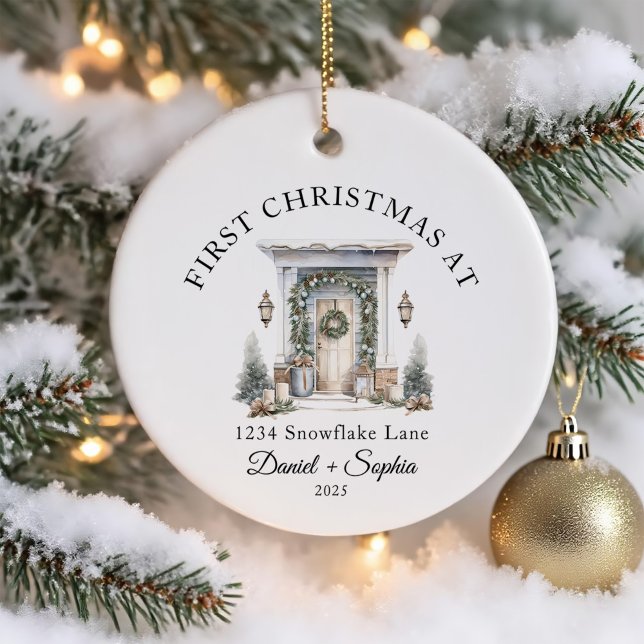 Personalisierte Weihnachten auf unserer neuen Zuha Keramik Ornament (Von Creator hochgeladen)