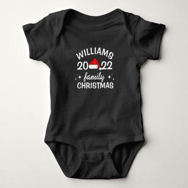 Personalisierte Weihnachten Baby Strampler (Vorderseite)