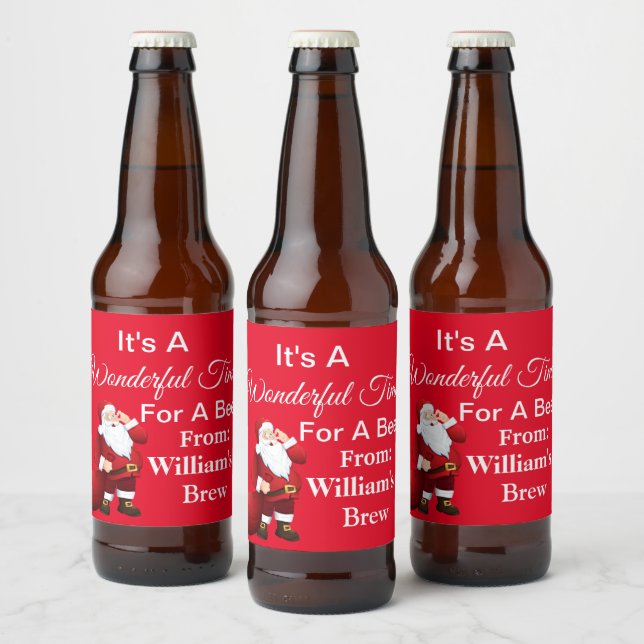 Personalisierte Weihnachten Bierflaschenetikett (Flaschen)