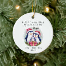 Personalisierte Weihnachten - Drei Familienmitglie