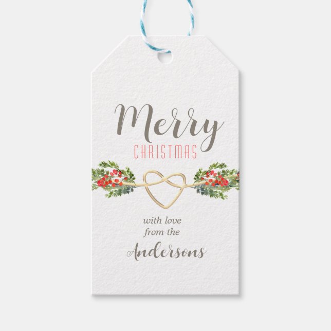 Personalisierte Weihnachten Geschenkanhänger (Vorderseite)