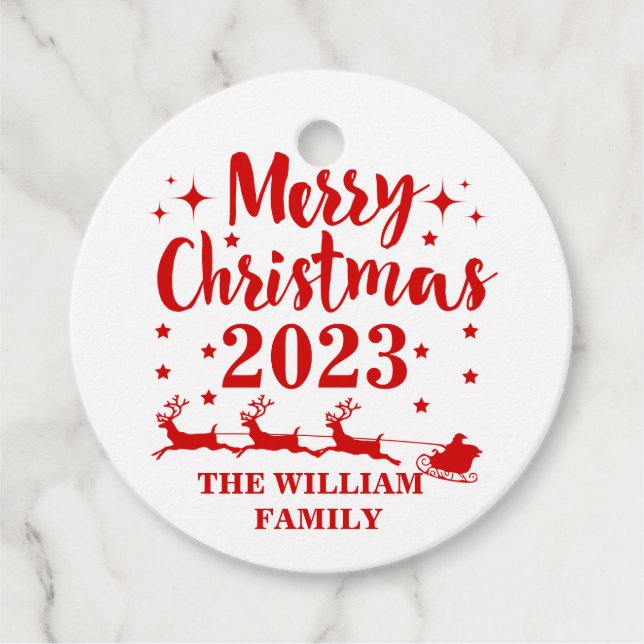 Personalisierte Weihnachten Geschenkanhänger (Vorderseite)