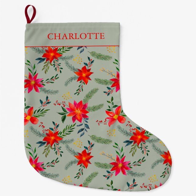 Personalisierte Weihnachten Großer Weihnachtsstrumpf (Vorderseite)