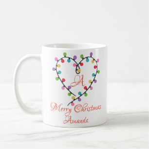 Personalisierte Weihnachten Herzform Frohe Weihnac Kaffeetasse
