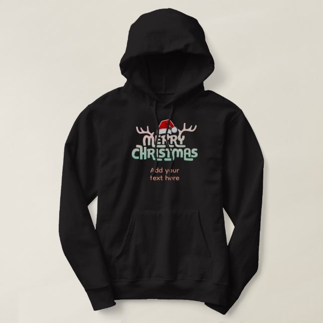 Personalisierte Weihnachten Hoodie (Design vorne)