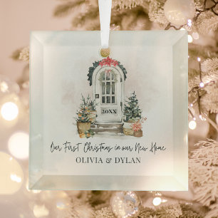 Personalisierte Weihnachten in unserem neuen Zuhau Ornament Aus Glas