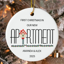 Personalisierte Weihnachten in unserer neuen Wohnu Keramik Ornament
