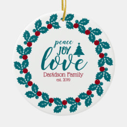 Personalisierte Weihnachten Keramik Ornament