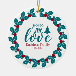 Personalisierte Weihnachten Keramik Ornament
