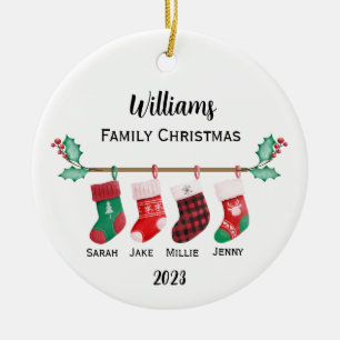 Personalisierte Weihnachten Keramik Ornament