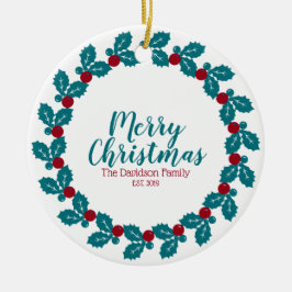 Personalisierte Weihnachten Keramik Ornament