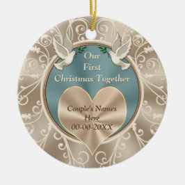 Personalisierte Weihnachten Keramikornament