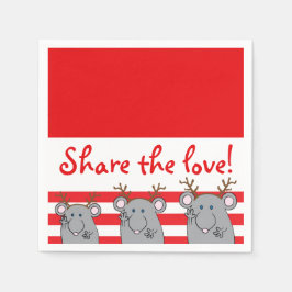 Personalisierte Weihnachten Napkins "Die Liebe tei Serviette