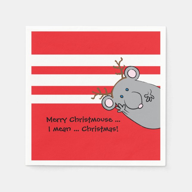 Personalisierte Weihnachten Napkins "Merry Christm Serviette (Vorderseite)