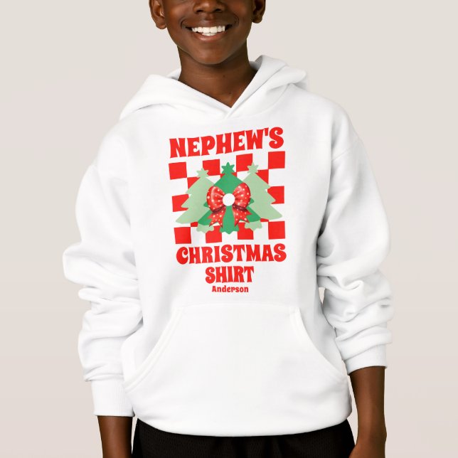 Personalisierte Weihnachten Nephews Hoodie (Vorderseite)