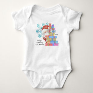 Personalisierte Weihnachten Niedlicher Weihnachtsm Baby Strampler