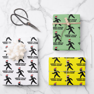 Personalisierte Weihnachten ohne Nennwert Geschenkpapier Set