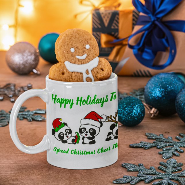 Personalisierte Weihnachten Pandas Kaffeetasse (Von Creator hochgeladen)