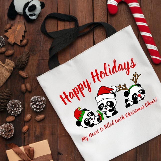 Personalisierte Weihnachten Pandas Tasche (Von Creator hochgeladen)