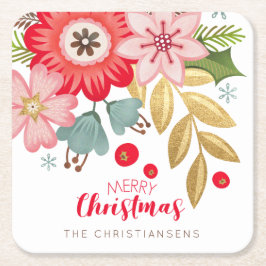 Personalisierte Weihnachten Rechteckiger Pappuntersetzer