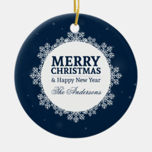 Personalisierte Weihnachten und Neues Jahr   Ornam Keramikornament