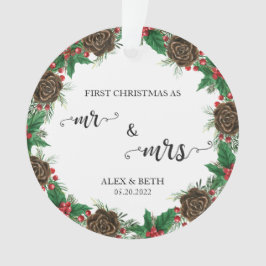 Personalisierte Weihnachten Verlobt Ornament