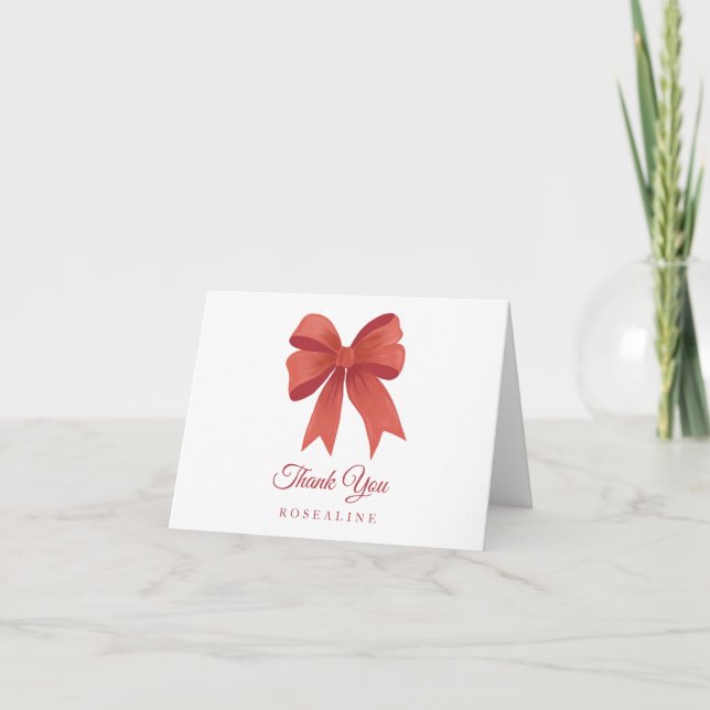 Personalisierte Weihnachten Vielen Dank, Cards Red Dankeskarte (Vorderseite)