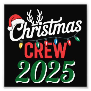 Personalisierte Weihnachts-Crew 2025 Xmas-Familie Fotodruck