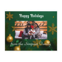Personalisierte Weihnachts-Familienfoto-Postkarte