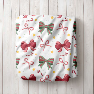 Personalisierte Weihnachts-Fleece-Decke mit Schlei Fleecedecke
