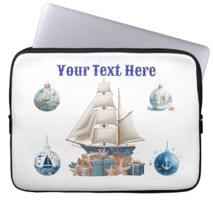 "Personalisierte Weihnachts-Laptop-Tasche - Fest Laptopschutzhülle