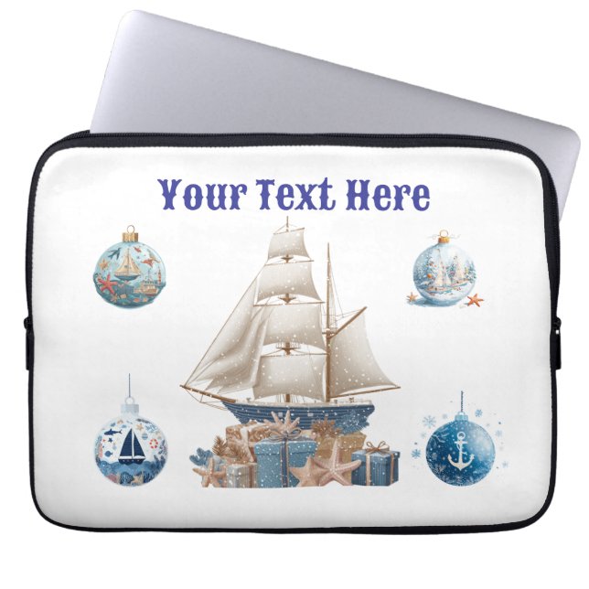 "Personalisierte Weihnachts-Laptop-Tasche - Fest Laptopschutzhülle (Vorderseite)