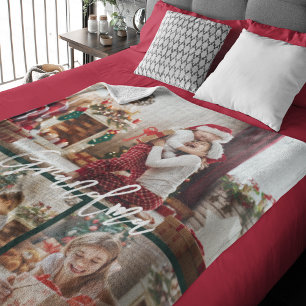 Personalisierte Weihnachts-Oma-Foto-Collage  Fleecedecke