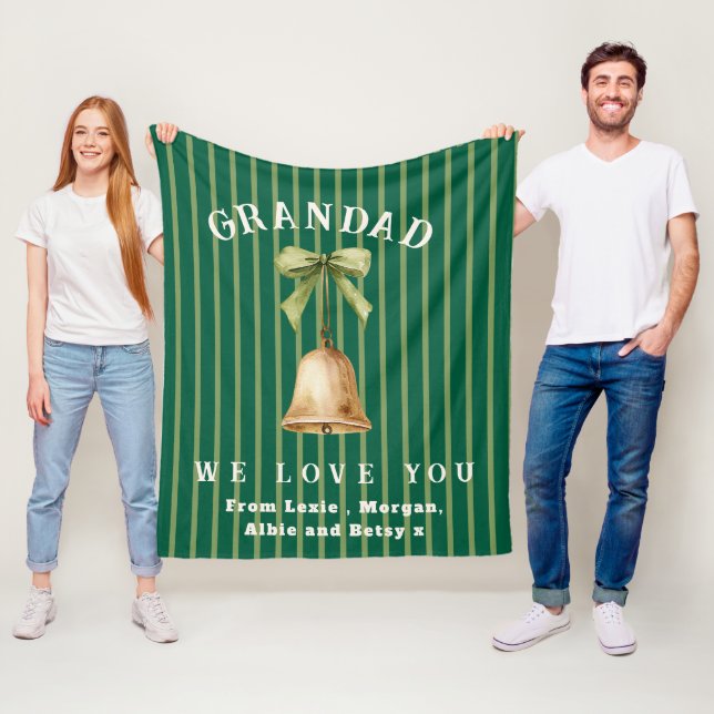 Personalisierte Weihnachts-Opa-Fleece-Decke als Ge Fleecedecke (Beispiel)