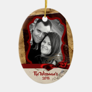 Personalisierte Weihnachts-Papiertüte PHOTO-Orname Keramik Ornament