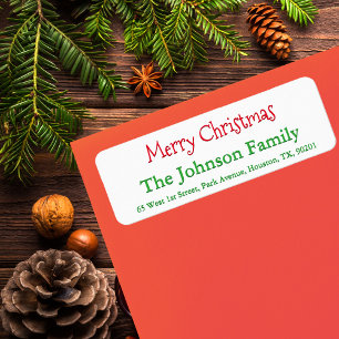 Personalisierte Weihnachts-Rücksendeadresse