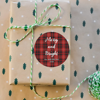 Personalisierte Weihnachts-Rundaufkleber Runder Aufkleber