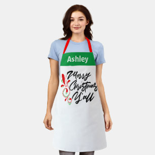 Personalisierte Weihnachts-Schürze, Angesagt Y'al Schürze