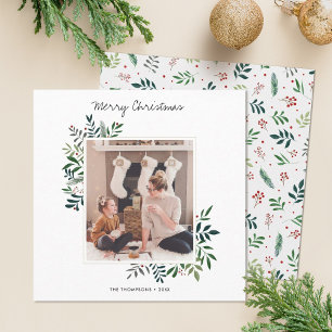 Personalisierte Weihnachts-Weihnachtsfotokarte Feiertagskarte