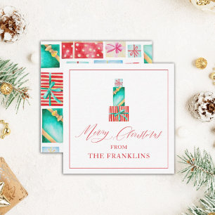 Personalisierte Weihnachts-Weihnachtsgeschenkkarte Mitteilungskarte