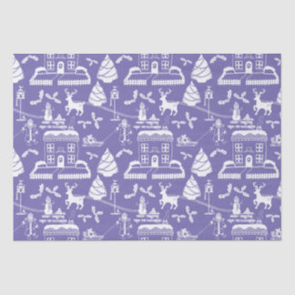 Personalisierte Weihnachts-Winterlandschaft Seidenpapier