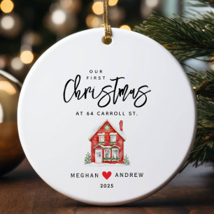 Personalisierte Weihnachts-Zuhause Keramik Ornament