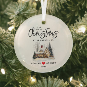 Personalisierte Weihnachts-Zuhause Ornament Aus Glas